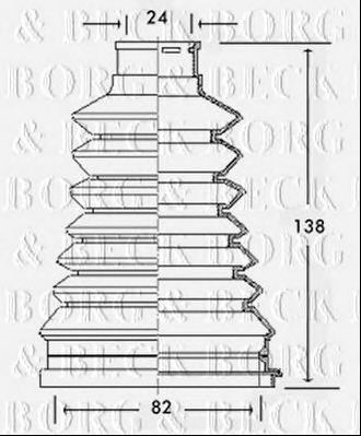 BORG & BECK bcb2226 -  Пыльник, приводной вал